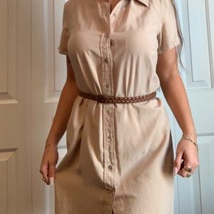 Safari/Khaki/Simple button up dress